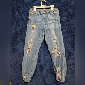 Cello Light Blue Distressed Boyfriend Jeans